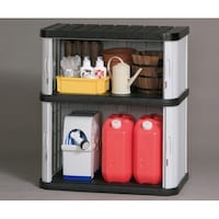 アイリスオーヤマ ML1050Vミニロッカー 黒/グレー