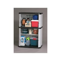 アイリスオーヤマ ML1400Vミニロッカー 黒/グレー