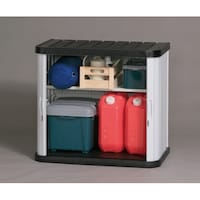 アイリスオーヤマ ML800Vミニロッカー 黒/グレー