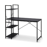 アイリスオーヤマ ラック付きデスク 1200×620 ブラック/ブラック
