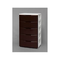 アイリスオーヤマ ワイドチェスト ホワイト/ブラウン 550×410×995mm