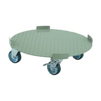 アズワン 円形台車 4点ガイド型 荷重300kg 台寸Φ610 ストッパー付
