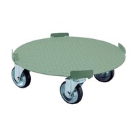 アズワン 円形台車 4点ガイド型 荷重500kg 台寸Φ610 ストッパー無し