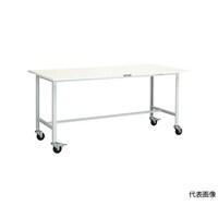 アズワン 軽荷重作業台(150kg)AE型 1800X750XH845 φ100キャスター付 ホワイト色