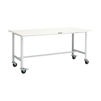 アズワン 軽荷重作業台(150kg)AE型 1800X900XH845 φ100キャスター付 ホワイト色