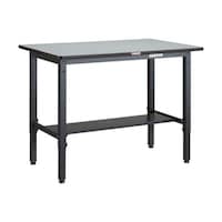 アズワン 軽荷重作業台高さ調節式(250kg)AWM型 1200X750XH700から910 基本タイプ ダークグレー色 AWMP1275