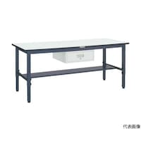 アズワン 軽荷重作業台高さ調節式(250kg)AWM型 1800X750XH700から910 1段引出付 ダークグレー色 AWMR1875F1