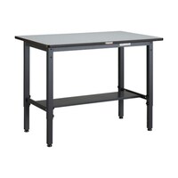 アズワン 軽荷重作業台高さ調節式(250kg)AWM型 900X600XH700から910 基本タイプ ダークグレー色 AWMP0960