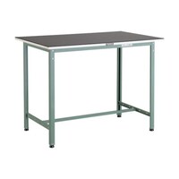 アズワン 軽荷重立作業台(300kg)HAE型 1200X600XH905 ゴムマット張り グリーン色