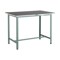 アズワン 軽荷重立作業台(300kg)HAE型 900X450XH905 ゴムマット張り グリーン色