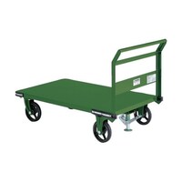 アズワン 鋼鉄製運搬車 1200X750 Φ200鋳物車輪 ストッパー付