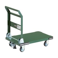 アズワン 鋼鉄製運搬車 折りたたみ式 800X450 Φ100プレス車 Lストッパー付