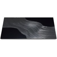 江部松商事 漆黒刷毛目 黒 長角トレー 黒漆流水 500×250×12mm