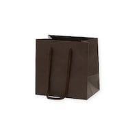 シモジマ 手提げ紙袋 カラーチャームバッグ ブラウン 10枚