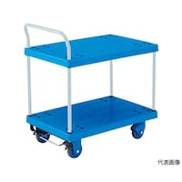 アズワン 樹脂台車 グランカート サイレント 2段片袖 800X535 ストッパー付