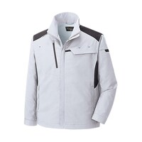 ミドリ安全 春夏作業服 帯電防止JIS適合品 ベルデクセルフレックス 男女共用ジャンパー シルバーグレー 5Lサイズ