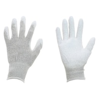 アズワン 静電気対策・銅繊維入ESD手袋 手のひらコートタイプ Sサイズ まとめ買い10双