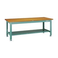 アズワン 中荷重作業台(2000kg)DW型 1800X750XH740 全面下棚付 グリーン色 DW1800LT