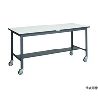 アズワン 中荷重作業台(250kg)AEW型 1800X750XH846 φ100ウレタンキャスター付 ダークグレー色 AEWP1875CU100