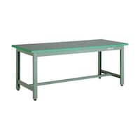 アズワン 中荷重作業台(800kg)GW型 1500X750XH742 ビニールマット張り グリーン色
