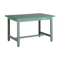 アズワン 中荷重作業台(800kg)GW型 900X450XH742 ビニールマット張り グリーン色