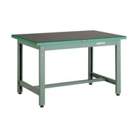 アズワン 中荷重作業台(800kg)GW型 900X600XH745 ゴムマット張り グリーン色