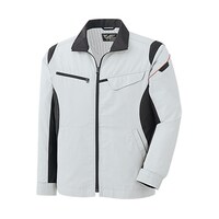 ミドリ安全 通年作業服 帯電防止JIS適合品 男女共用ジャンパー シルバーグレー S