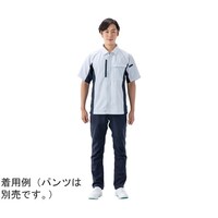 ガードナー 低発塵高機能ブルゾン半袖 グレー×ネイビー M サイズ