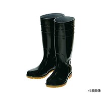 アズワン 鉄先芯入PVC耐油長靴 25.0CM ブラック