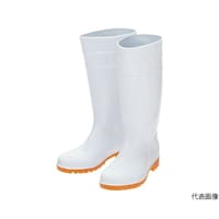 アズワン 鉄先芯入PVC耐油長靴 25.0CM ホワイト