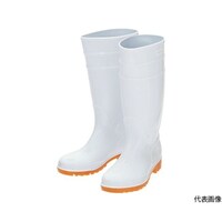 アズワン 鉄先芯入PVC耐油長靴 26.5CM ホワイト