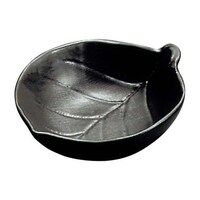 アーテック 陶板焼 木の葉深型 T91 小 黒 135×118