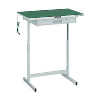 アズワン 導電マット張小型作業デスク 700X450 ホワイト色