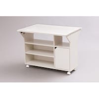 アイリスオーヤマ 扉付きキッチンワゴン オフホワイト