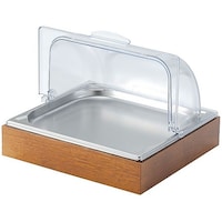 江部松商事 木枠アイスディスプレイセット 2/3 ダークウォールナット塗装