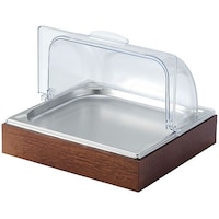 江部松商事 木枠アイスディスプレイセット 2/3 ブラウン