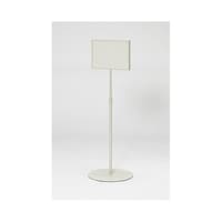 クラウン 枠カバー付きサインスタンド 両面タイプA4横 ホワイトグレー