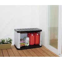 アイリスオーヤマ ML600Vミニロッカー 黒/グレー