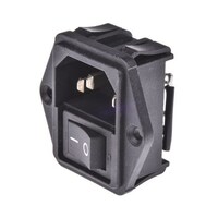 IECフィルタ オス IEC規格 C14 フランジマウント 15A 250 V ac 116091124 1個