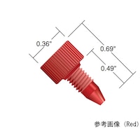 IDEX プラグ 1032 Delrin/Red(10pk) U467RX 1セット