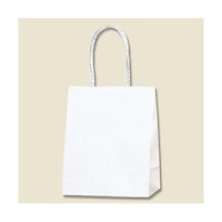 シモジマ 手提げ紙袋 スムースバッグ 白無地 25枚 003155900 1袋
