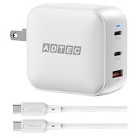 アドテック PD充電器/100W/A/C2/WH/ソフトU2ケーブル APDV100AC2WHSCU2