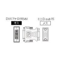 イメージニクス DVIA(オス)アナログRGB(メス)変換コネクタ DVIP(I)DSC