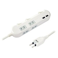 カシムラ 4AC2USB3.4A SW 1.5m WH