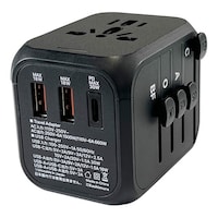 カシムラ 海外用変換プラグA/C/O/BFタイプ USBA2+C PD30W 自動識別 WP109M