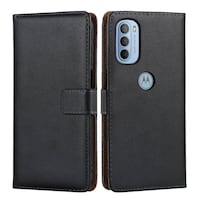 エムディーエス MOTOROLA moto g31対応 手帳型レザーケース ブラック MDSTCCMOTOG31BK