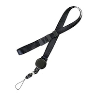 エムディーエス ネックストラップ リールタイプ ブラック