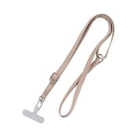 スマートフォン(汎用)ショルダーストラップ「SHOULTY MULTI STRAP」PUレザータイプ ベージュ LNSS02BG