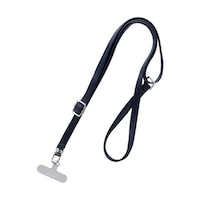 スマートフォン(汎用)ショルダーストラップ「SHOULTY MULTI STRAP」PUレザータイプ ネイビー LNSS02NV