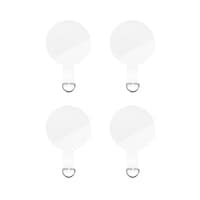 挟み込みシート「STRAP SHEET」スピーカー穴用 2セット(4枚入り)クリア/シルバー LNSH02DCLSV